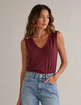 Top mujer sin mangas con escote de pico - Vila - FashionsVida