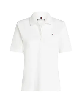 Poloshirt Regular Fit 1985 weiss M Damen - Tommy hilfiger - FashionsVida