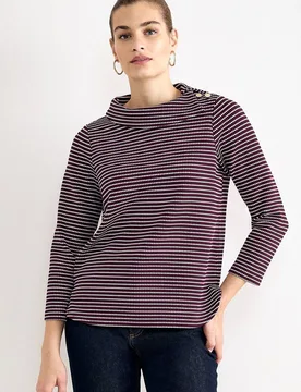 Women's Remy Textured Top in Wine Size: 18 - Wine - Size: 18 - Phase Eight - FashionsVida