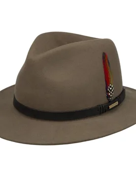 Jorland Softfelt Traveller Wool Hat by - dark beige - Size: S (54-55 cm) - Stetson - FashionsVida