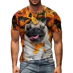 Men's 3D Printed Short Sleeve T-Shirt - Christmas Illusion Pattern, 3D Couple Outfit
