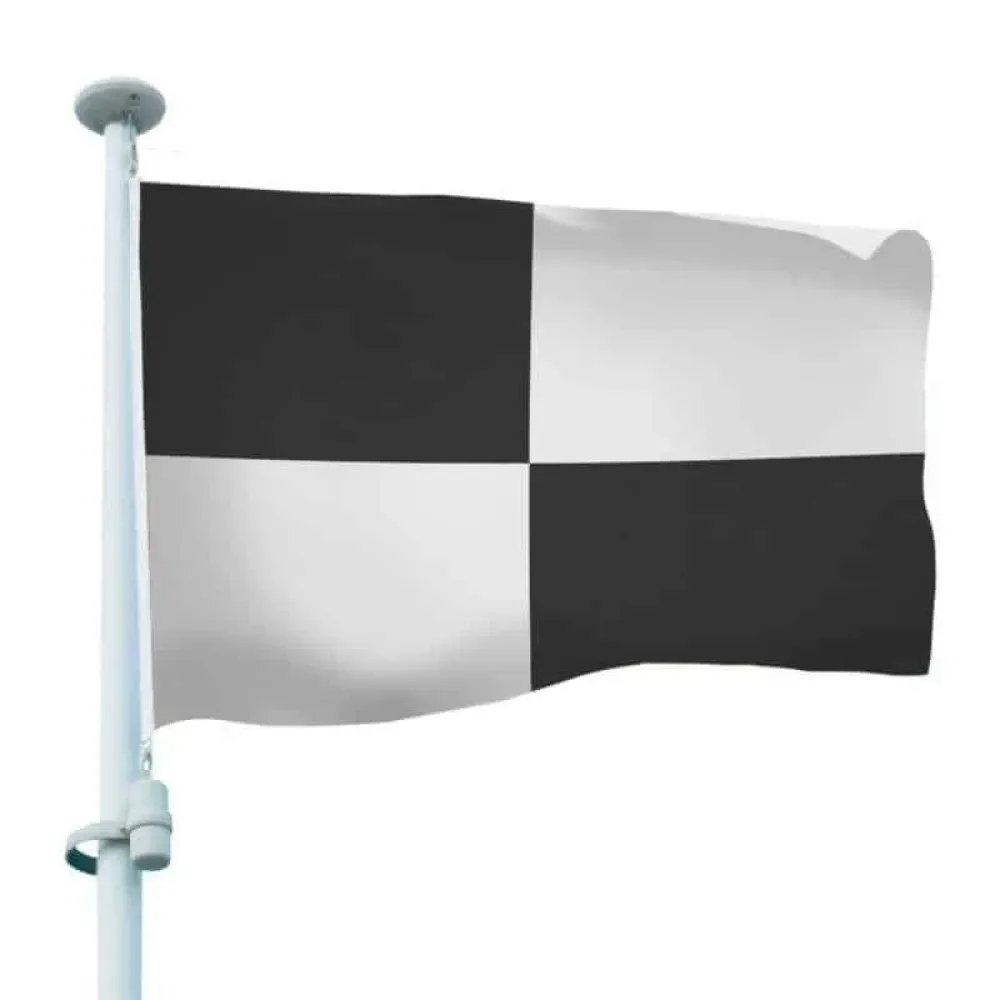 Bathing Area Flag Black / White One Size unisex - Plastimo - FashionsVida