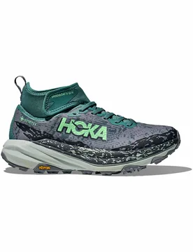 Chaussures de trail en GORE-TEX - Speedgoat 6 Mid GTX W Mountain Fog/Droplet - Taille 37 1/3 - Gris - Hoka - FashionsVida