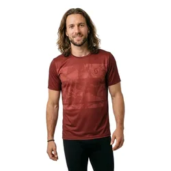 Maglia A Maniche Corte Trail Flow Wood Red / Dusk Red