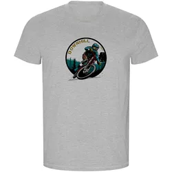 Maglietta A Maniche Corte Downhill Rider Eco Heather Grey