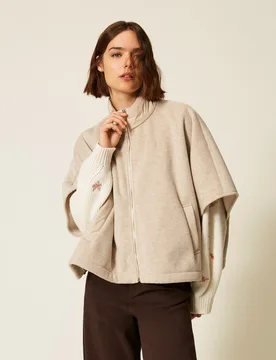 Poncho en drap avec fermeture éclair - TWINSET - FashionsVida