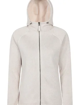 Nevis Womens Full Zip Hoodie - Beige - Beige - Size: 12 - Mountain Warehouse - FashionsVida