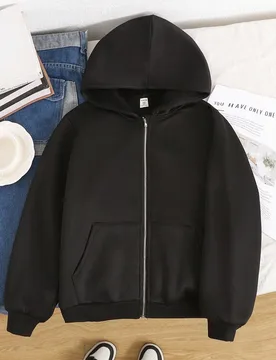 Chaqueta con capucha informal para niñas preadolescentes, otoño/invierno 8Y - Shein - FashionsVida
