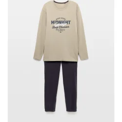 Pijama de hombre jersey manga larga