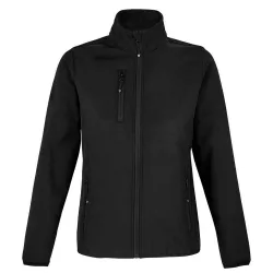 Womens/ladies Falcon Softshell Recycled Soft Shell Jacket (Black) - Size Medium