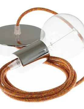 Cables Suspension Luminaire Rx07 1 M Indian Summer / Chrome Plated One Size - Creative - FashionsVida