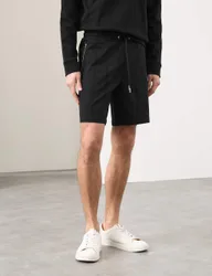 Regular Fit Cotton Rich Drop Needle Shorts Black male