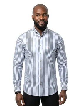 Chemise à Manches Longues 16138440 Harbor Blue L - Fynch Hatton - FashionsVida