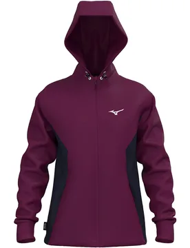 Athletics Full Zip Sweatshirt Dark Purple / Baritone Blue M Women - Mizuno - FashionsVida