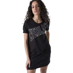 Robe Courte à Manches Courtes Single Jersey Black S