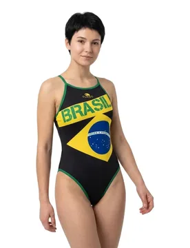 Brazil Ii Swimsuit Black / Yellow 5XL Women - TURBO - FashionsVida