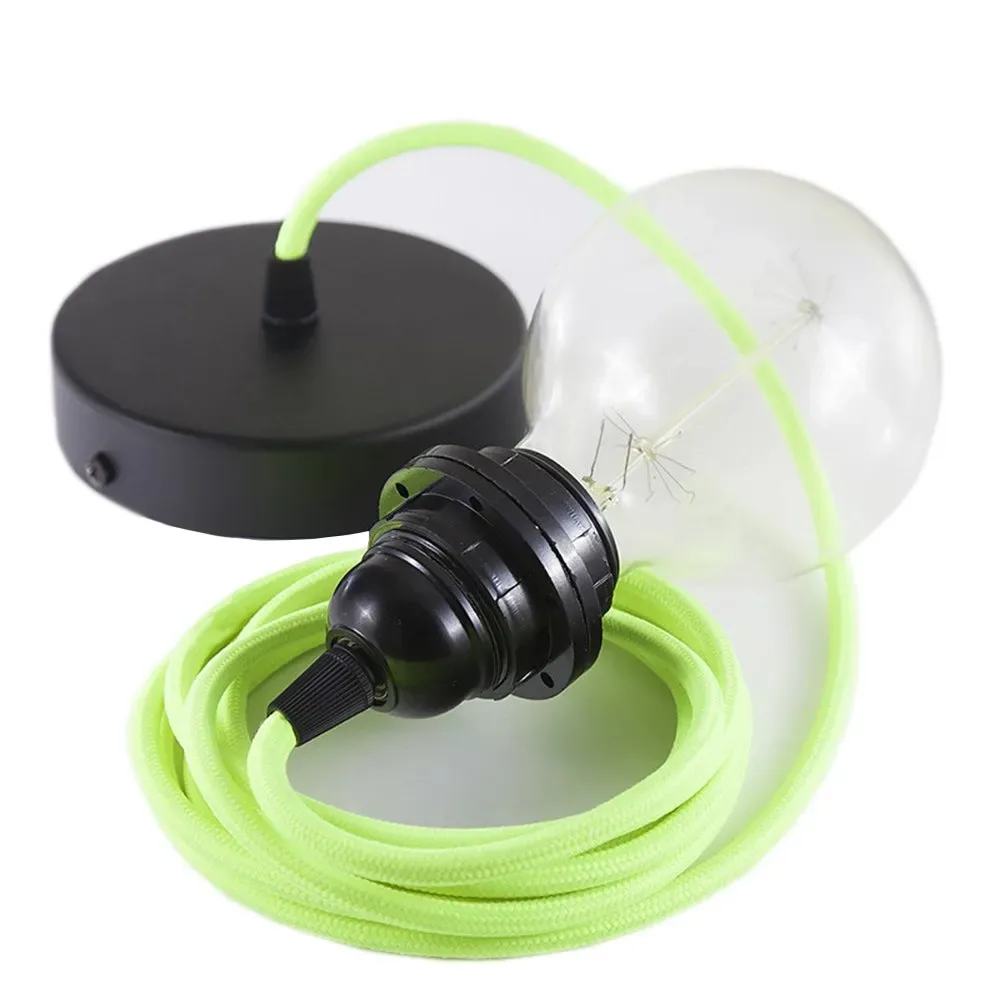 Cables Lampe Suspendue Pendel Pour Abat-jour Rf10 2 M Neon Orange / Black One Size - Creative - FashionsVida
