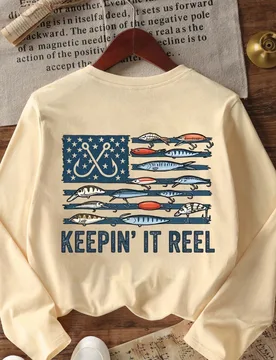Camiseta de manga larga con cuello redondo y estampado divertido casual para niño preadolescente, top de otoño/invierno 6Y - Shein - FashionsVida