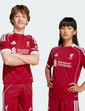 Maglia Home Liverpool FC 25/26 11-12A Strawberry Red - Adidas - FashionsVida