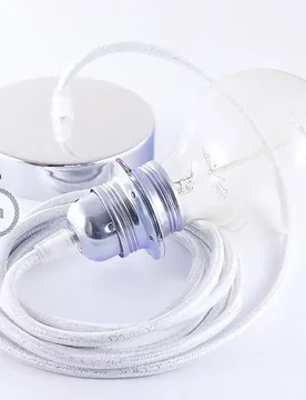 Cables Lampe Suspendue Pendel Pour Abat-jour Rl01 Diy 2 M Glittering White / Chrome Plated One Size - Creative - FashionsVida