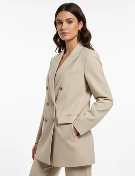 Giacche donna - new topazio giacca doppiopetto punto milano - bianco - 1ONE - FashionsVida