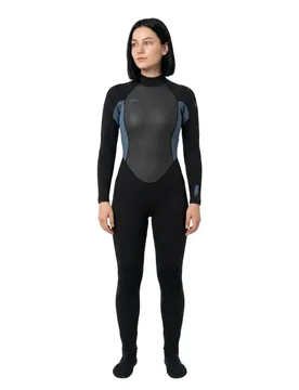 Combinaison En Néoprène à Manches Longues Et Fermeture éclair Dans Le Dos Reactor-2 3/2 Mm Black / Copen Blue 16 - O´neill Wetsuits - FashionsVida