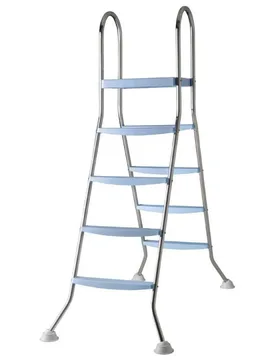 Ladder 2x4 Steps Silver / Blue 142 cm unisex - Gre Accessories - FashionsVida