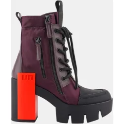Botin mujer con cordones plataforma y tacon bloque