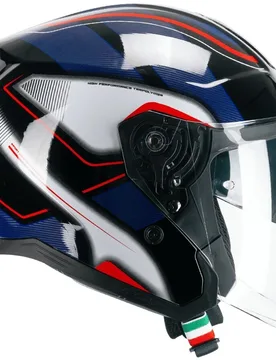 Casco Moto Jet 136G RNA SPORT Nero Rosso Blu taglia XL - Cgm - FashionsVida