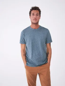 Pure Cotton Crew Neck T-Shirt Blue male - White stuff - FashionsVida
