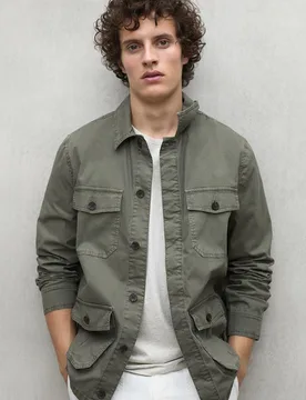 Chaqueta de hombre sahara con bolsillos - Ecoalf - FashionsVida