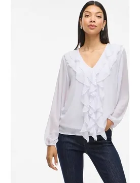 Vila - Blusa de mujer con volantes - Vila - FashionsVida