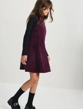 Piece Corduroy Dress & Top (6-16 Yrs) Burgundy female - M&S - FashionsVida