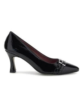 Décolleté Nere Lucide con Tacco e Fibbia 7407 36 - PITTARELLO GLAM - FashionsVida
