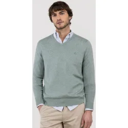 Jersey de hombre cuello pico liso