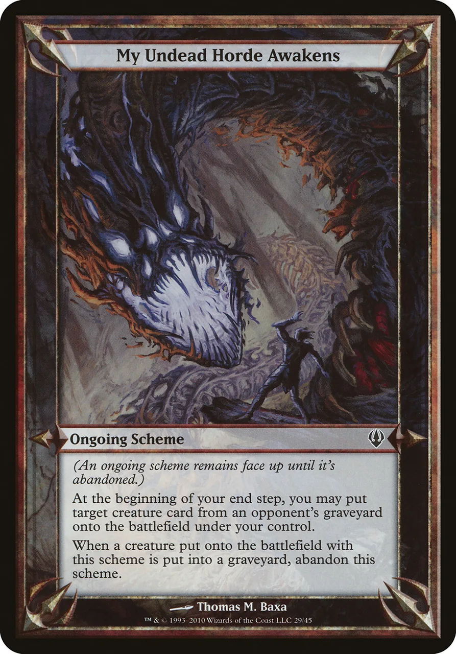 Scheme - My Undead Horde Awakens Archenemy - Magic: The Gathering - FashionsVida