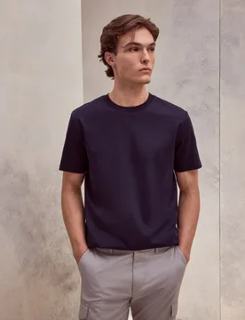 Camiseta manga corta mercerizada de hombre - Dustin - FashionsVida