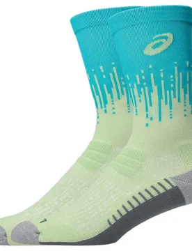 Calzini Crew Performance Run Illuminate Yellow / Energy Aqua EU 43-46 - Asics - FashionsVida