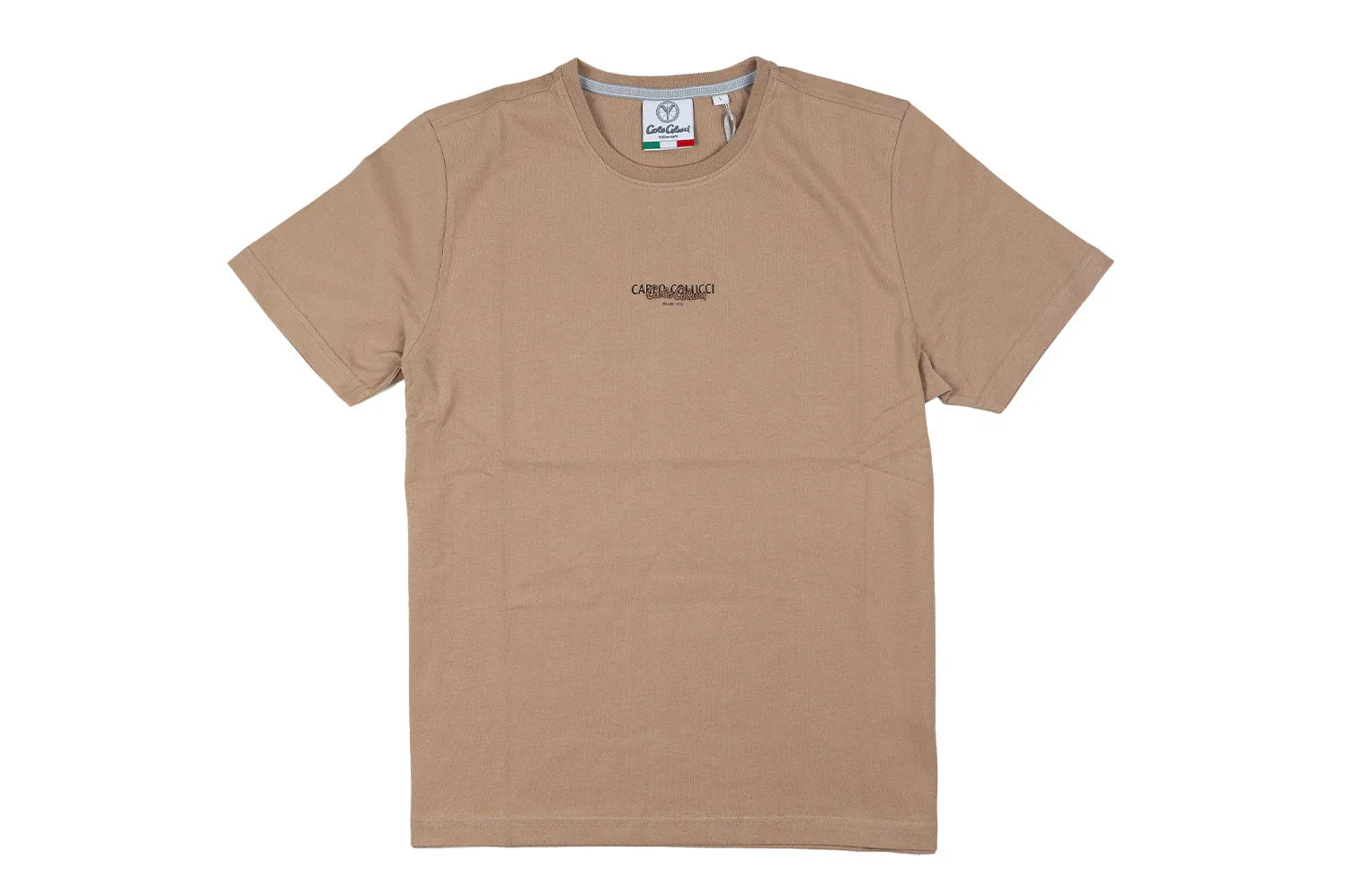 T-Shirt Basic Line - T-Shirt-kurzarm - beige - Herren - Size: M - Carlo colucci - FashionsVida