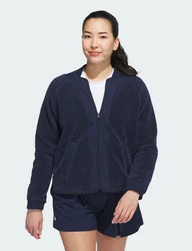 Giacca in tessuto felpato Go-to L Collegiate Navy - Adidas - FashionsVida
