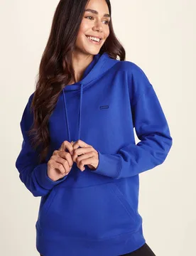Women's 'Meera' 100% Cotton Relaxed Fit Hoodie in Bright Blue Size: 14 - Bright Blue - Size: 14 - TOG24 - FashionsVida