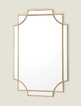 Guapo Rectangular Wall Mirror Gold - DAR - FashionsVida