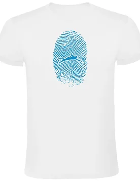Swimmer Fingerprint Short Sleeve T-shirt White 3XL Men - Kruskis - FashionsVida