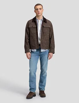 Loose Corduroy Collar Mix Overshirt Chocolate Torte Größe XL male - Lee - FashionsVida