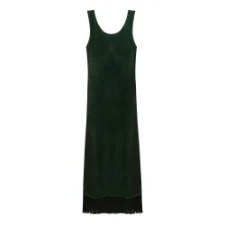 Vestido de mujer con tejido calado y transparencias