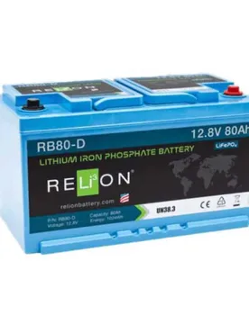 Wh Din 4sc Lifepo4 Batterie 80ah 12v Blue 335 x 174 x 191 mm unisex - ReliOn - FashionsVida