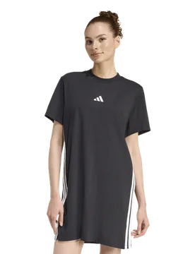 Essentials 3-stripes Tee Dress Donna - Gonne Nero - Taglia L (42-44) - Jersey di cotone L (42-44) - Adidas - FashionsVida