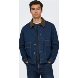 Only & Sons - Chaqueta vaquera de hombre con cuello pana