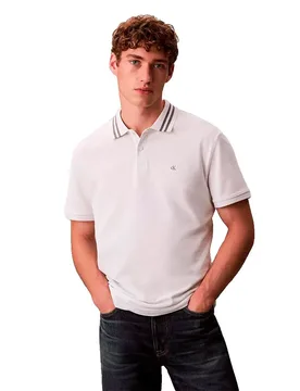 Jeans Polo à Manches Courtes Lv04rc276g White / White XL - Calvin Klein - FashionsVida