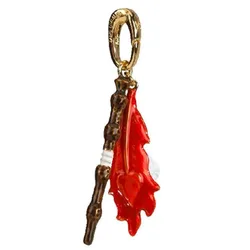 Pendentif Avec Breloque Baguette De Sureau Red One Size unisex